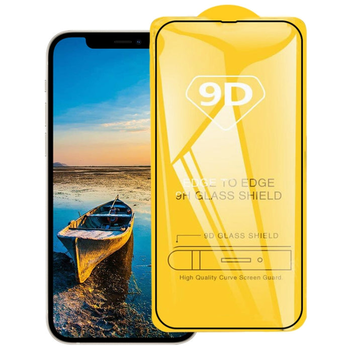 Película de vidrio templado de pantalla completa con pegamento completo 9D