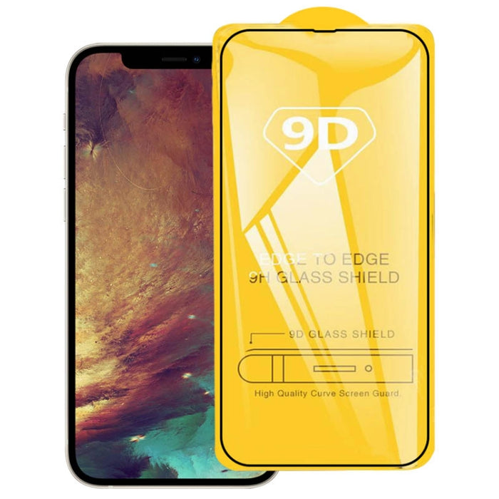 Película de vidrio templado de pantalla completa con pegamento completo 9D