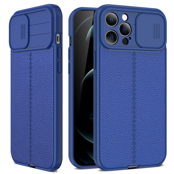 Litchi Texture Sliding Camshield Funda protectora de TPU, For iPhone 11, For iPhone 11 Pro, For iPhone 11 Pro Max, For iPhone 12 mini, For iPhone 12, For iPhone 12 Pro, For iPhone 12 Pro Max