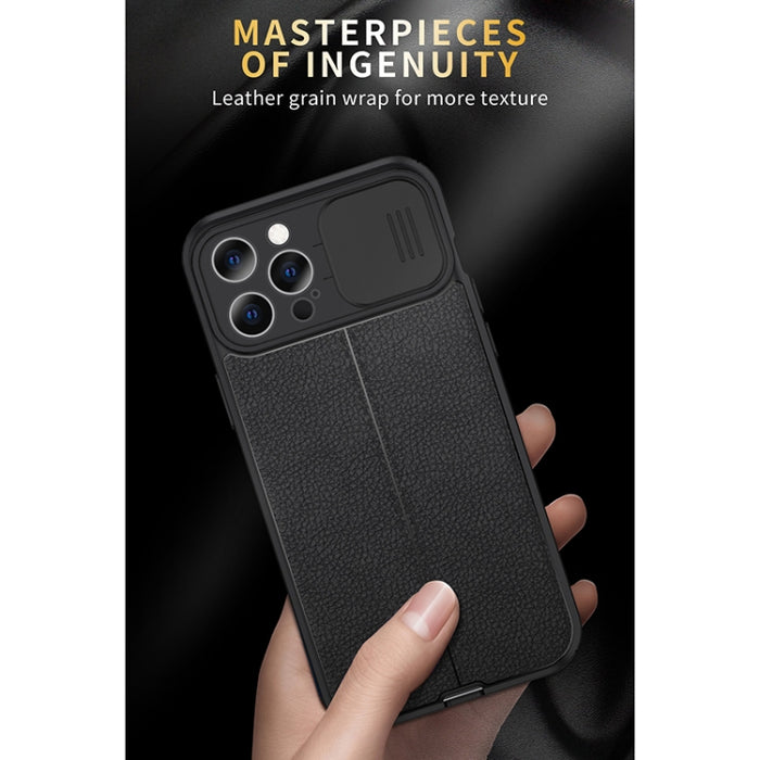 Litchi Texture Sliding Camshield Funda protectora de TPU, For iPhone 11, For iPhone 11 Pro, For iPhone 11 Pro Max, For iPhone 12 mini, For iPhone 12, For iPhone 12 Pro, For iPhone 12 Pro Max