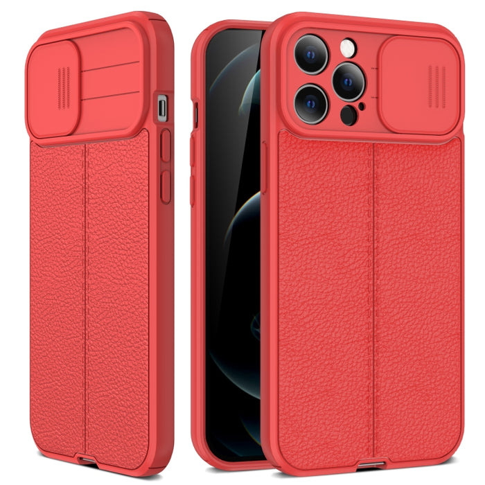 Litchi Texture Sliding Camshield Funda protectora de TPU, For iPhone 11, For iPhone 11 Pro, For iPhone 11 Pro Max, For iPhone 12 mini, For iPhone 12, For iPhone 12 Pro, For iPhone 12 Pro Max