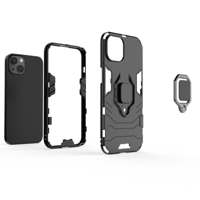 Funda protectora de PC + TPU a prueba de golpes con soporte de anillo magnético