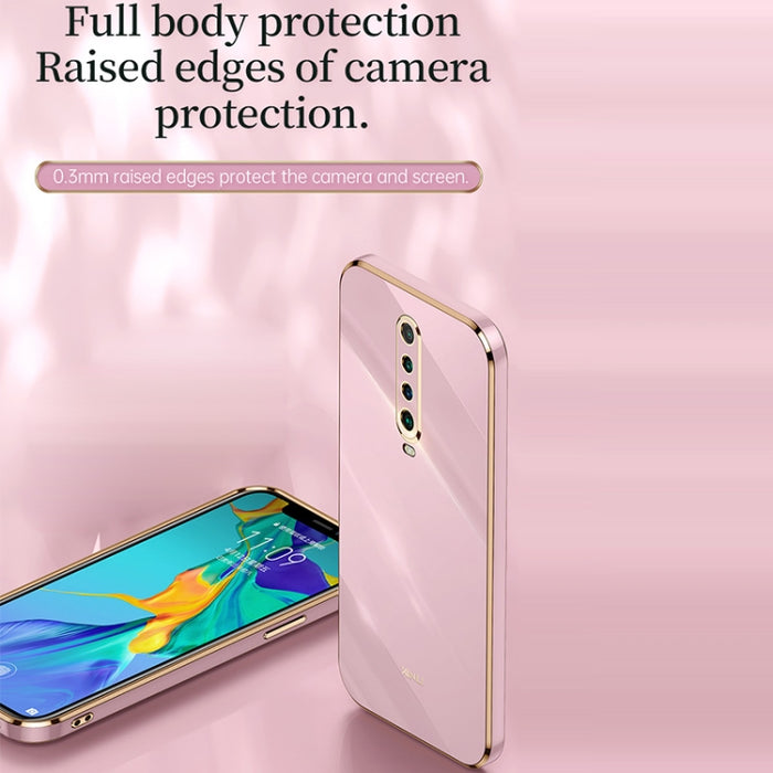 XINLI Straight 6D Plating Gold Edge TPU Estuche a prueba de golpes, For Xiaomi Redmi K30, For Xiaomi Redmi K30 Pro, For Xiaomi Redmi K40, For Xiaomi Redmi Note 8 Pro, For Xiaomi Redmi Note 9 4G, For Xiaomi Redmi Note 9 5G, For Xiaomi Redmi Note 9S     ...