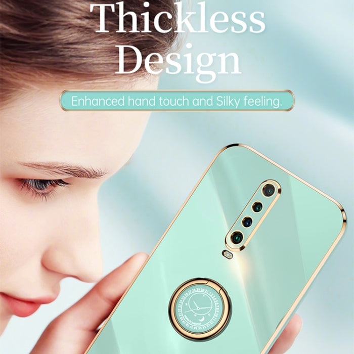 XINLI Straight 6D Plating Gold Edge TPU Estuche a prueba de golpes con soporte para anillo, For Xiaomi Redmi K30, For Xiaomi Redmi K40, For Xiaomi Redmi Note 8 Pro, For Xiaomi Redmi Note 9 4G, For Xiaomi Redmi Note 9 5G, For Xiaomi Redmi Note 9S       ...