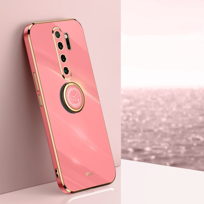 XINLI Straight 6D Plating Gold Edge TPU Estuche a prueba de golpes con soporte para anillo, For Xiaomi Redmi K30, For Xiaomi Redmi K40, For Xiaomi Redmi Note 8 Pro, For Xiaomi Redmi Note 9 4G, For Xiaomi Redmi Note 9 5G, For Xiaomi Redmi Note 9S       ...