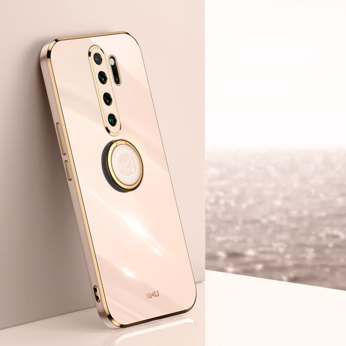 XINLI Straight 6D Plating Gold Edge TPU Estuche a prueba de golpes con soporte para anillo, For Xiaomi Redmi K30, For Xiaomi Redmi K40, For Xiaomi Redmi Note 8 Pro, For Xiaomi Redmi Note 9 4G, For Xiaomi Redmi Note 9 5G, For Xiaomi Redmi Note 9S       ...