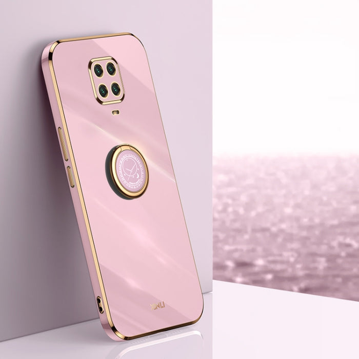 XINLI Straight 6D Plating Gold Edge TPU Estuche a prueba de golpes con soporte para anillo, For Xiaomi Redmi K30, For Xiaomi Redmi K40, For Xiaomi Redmi Note 8 Pro, For Xiaomi Redmi Note 9 4G, For Xiaomi Redmi Note 9 5G, For Xiaomi Redmi Note 9S       ...