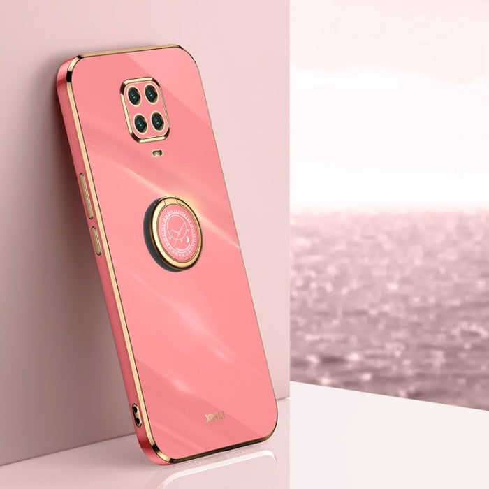 XINLI Straight 6D Plating Gold Edge TPU Estuche a prueba de golpes con soporte para anillo, For Xiaomi Redmi K30, For Xiaomi Redmi K40, For Xiaomi Redmi Note 8 Pro, For Xiaomi Redmi Note 9 4G, For Xiaomi Redmi Note 9 5G, For Xiaomi Redmi Note 9S       ...