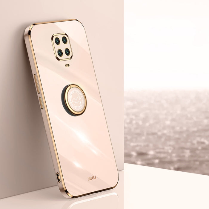 XINLI Straight 6D Plating Gold Edge TPU Estuche a prueba de golpes con soporte para anillo, For Xiaomi Redmi K30, For Xiaomi Redmi K40, For Xiaomi Redmi Note 8 Pro, For Xiaomi Redmi Note 9 4G, For Xiaomi Redmi Note 9 5G, For Xiaomi Redmi Note 9S       ...