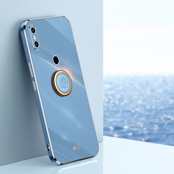 XINLI Straight 6D Plating Gold Edge TPU Estuche a prueba de golpes con soporte para anillo, For Xiaomi Redmi K30, For Xiaomi Redmi K40, For Xiaomi Redmi Note 8 Pro, For Xiaomi Redmi Note 9 4G, For Xiaomi Redmi Note 9 5G, For Xiaomi Redmi Note 9S       ...