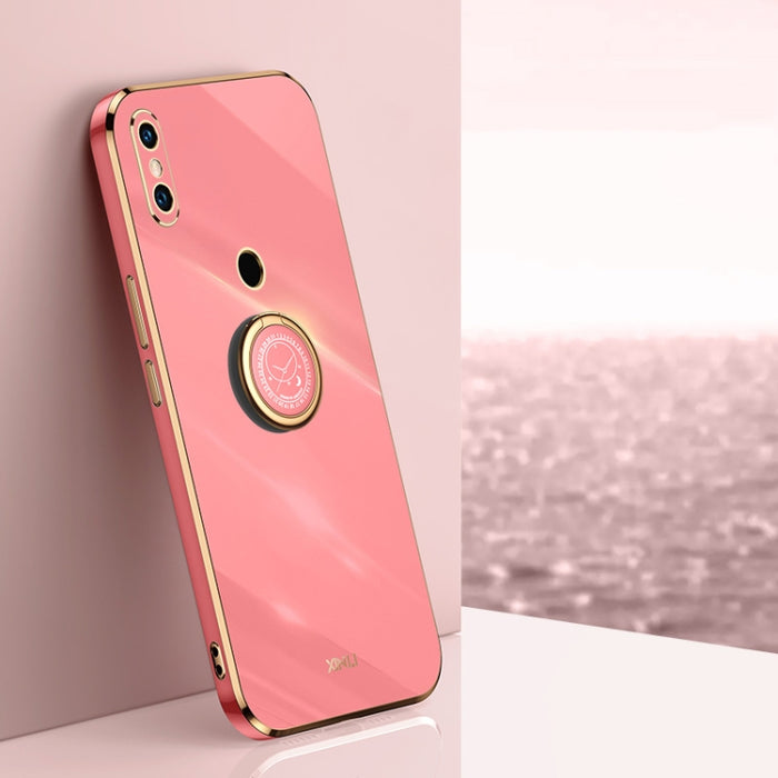 XINLI Straight 6D Plating Gold Edge TPU Estuche a prueba de golpes con soporte para anillo, For Xiaomi Redmi K30, For Xiaomi Redmi K40, For Xiaomi Redmi Note 8 Pro, For Xiaomi Redmi Note 9 4G, For Xiaomi Redmi Note 9 5G, For Xiaomi Redmi Note 9S       ...