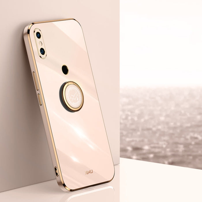 XINLI Straight 6D Plating Gold Edge TPU Estuche a prueba de golpes con soporte para anillo, For Xiaomi Redmi K30, For Xiaomi Redmi K40, For Xiaomi Redmi Note 8 Pro, For Xiaomi Redmi Note 9 4G, For Xiaomi Redmi Note 9 5G, For Xiaomi Redmi Note 9S       ...