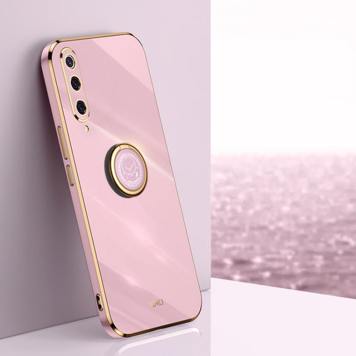 XINLI Straight 6D Plating Gold Edge TPU Estuche a prueba de golpes con soporte para anillo, For Xiaomi Redmi K30, For Xiaomi Redmi K40, For Xiaomi Redmi Note 8 Pro, For Xiaomi Redmi Note 9 4G, For Xiaomi Redmi Note 9 5G, For Xiaomi Redmi Note 9S       ...