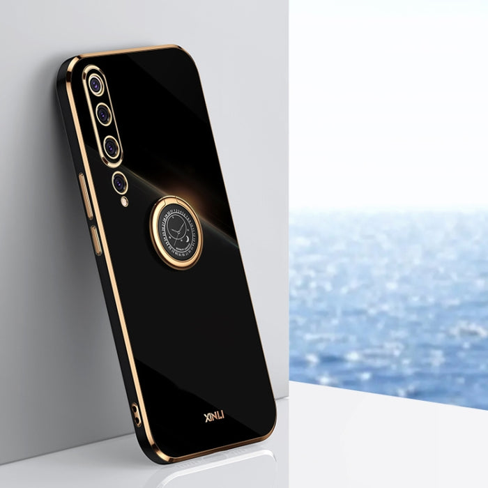 XINLI Straight 6D Plating Gold Edge TPU Estuche a prueba de golpes con soporte para anillo, For Xiaomi Redmi K30, For Xiaomi Redmi K40, For Xiaomi Redmi Note 8 Pro, For Xiaomi Redmi Note 9 4G, For Xiaomi Redmi Note 9 5G, For Xiaomi Redmi Note 9S       ...