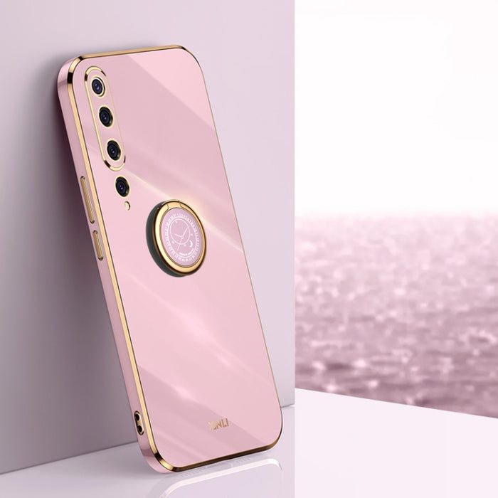 XINLI Straight 6D Plating Gold Edge TPU Estuche a prueba de golpes con soporte para anillo, For Xiaomi Redmi K30, For Xiaomi Redmi K40, For Xiaomi Redmi Note 8 Pro, For Xiaomi Redmi Note 9 4G, For Xiaomi Redmi Note 9 5G, For Xiaomi Redmi Note 9S       ...