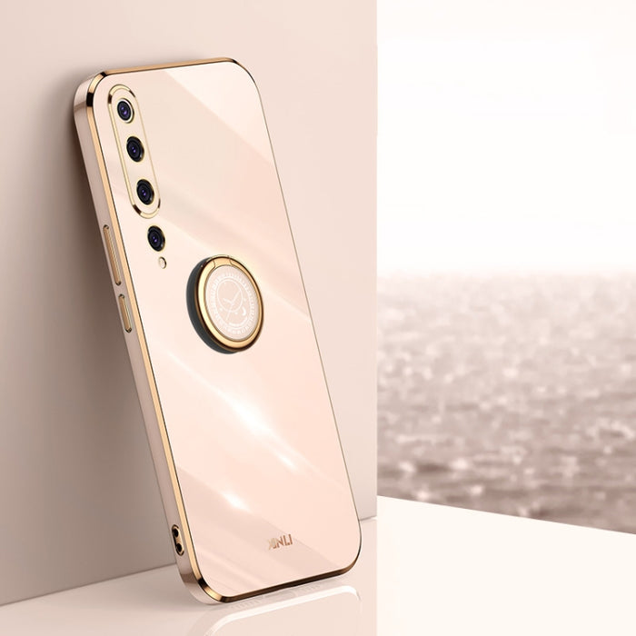 XINLI Straight 6D Plating Gold Edge TPU Estuche a prueba de golpes con soporte para anillo, For Xiaomi Redmi K30, For Xiaomi Redmi K40, For Xiaomi Redmi Note 8 Pro, For Xiaomi Redmi Note 9 4G, For Xiaomi Redmi Note 9 5G, For Xiaomi Redmi Note 9S       ...