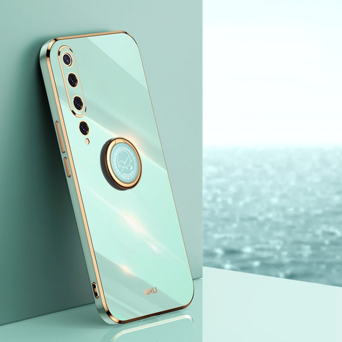 XINLI Straight 6D Plating Gold Edge TPU Estuche a prueba de golpes con soporte para anillo, For Xiaomi Redmi K30, For Xiaomi Redmi K40, For Xiaomi Redmi Note 8 Pro, For Xiaomi Redmi Note 9 4G, For Xiaomi Redmi Note 9 5G, For Xiaomi Redmi Note 9S       ...