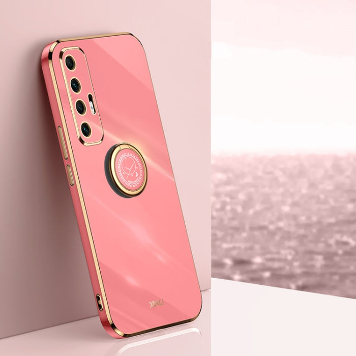 XINLI Straight 6D Plating Gold Edge TPU Estuche a prueba de golpes con soporte para anillo, For Xiaomi Redmi K30, For Xiaomi Redmi K40, For Xiaomi Redmi Note 8 Pro, For Xiaomi Redmi Note 9 4G, For Xiaomi Redmi Note 9 5G, For Xiaomi Redmi Note 9S       ...