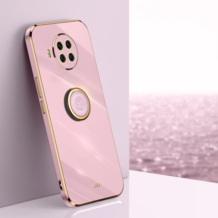 XINLI Straight 6D Plating Gold Edge TPU Estuche a prueba de golpes con soporte para anillo, For Xiaomi Redmi K30, For Xiaomi Redmi K40, For Xiaomi Redmi Note 8 Pro, For Xiaomi Redmi Note 9 4G, For Xiaomi Redmi Note 9 5G, For Xiaomi Redmi Note 9S       ...