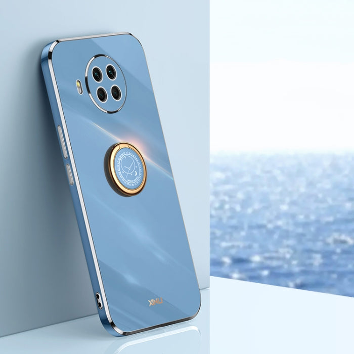 XINLI Straight 6D Plating Gold Edge TPU Estuche a prueba de golpes con soporte para anillo, For Xiaomi Redmi K30, For Xiaomi Redmi K40, For Xiaomi Redmi Note 8 Pro, For Xiaomi Redmi Note 9 4G, For Xiaomi Redmi Note 9 5G, For Xiaomi Redmi Note 9S       ...