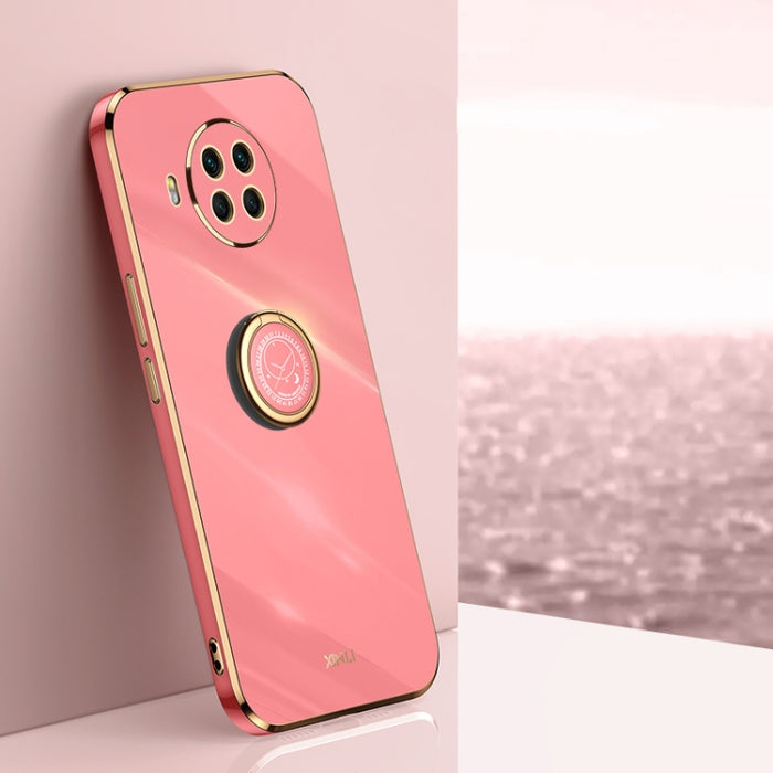 XINLI Straight 6D Plating Gold Edge TPU Estuche a prueba de golpes con soporte para anillo, For Xiaomi Redmi K30, For Xiaomi Redmi K40, For Xiaomi Redmi Note 8 Pro, For Xiaomi Redmi Note 9 4G, For Xiaomi Redmi Note 9 5G, For Xiaomi Redmi Note 9S       ...