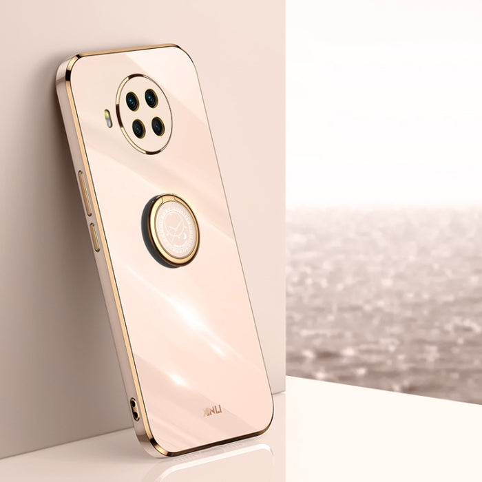 XINLI Straight 6D Plating Gold Edge TPU Estuche a prueba de golpes con soporte para anillo, For Xiaomi Redmi K30, For Xiaomi Redmi K40, For Xiaomi Redmi Note 8 Pro, For Xiaomi Redmi Note 9 4G, For Xiaomi Redmi Note 9 5G, For Xiaomi Redmi Note 9S       ...
