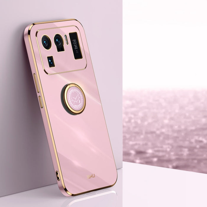 XINLI Straight 6D Plating Gold Edge TPU Estuche a prueba de golpes con soporte para anillo, For Xiaomi Redmi K30, For Xiaomi Redmi K40, For Xiaomi Redmi Note 8 Pro, For Xiaomi Redmi Note 9 4G, For Xiaomi Redmi Note 9 5G, For Xiaomi Redmi Note 9S       ...