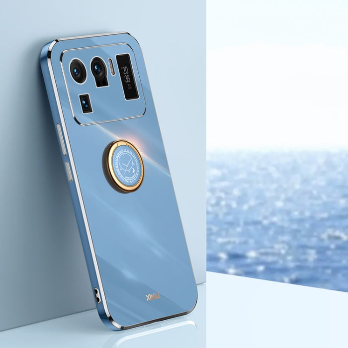 XINLI Straight 6D Plating Gold Edge TPU Estuche a prueba de golpes con soporte para anillo, For Xiaomi Redmi K30, For Xiaomi Redmi K40, For Xiaomi Redmi Note 8 Pro, For Xiaomi Redmi Note 9 4G, For Xiaomi Redmi Note 9 5G, For Xiaomi Redmi Note 9S       ...