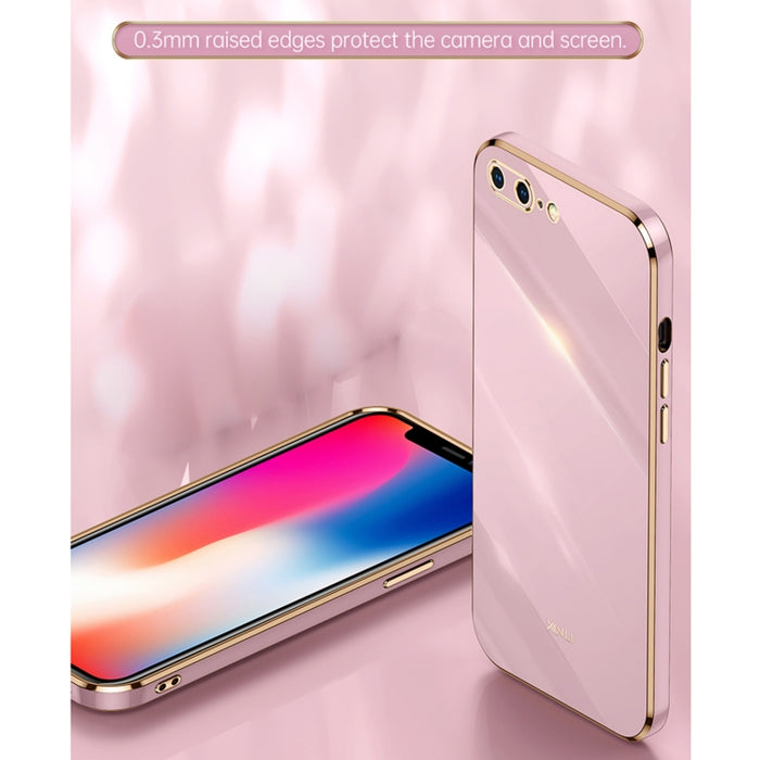 XINLI Straight 6D Plating Gold Edge TPU Estuche a prueba de golpes, For iPhone 6 / 6s, For iPhone 6 Plus / 6s Plus, For iPhone SE 2022 / SE 2020 / 8 / 7, For iPhone 11, For iPhone 11 Pro, For iPhone 11 Pro Max, For iPhone 12, For iPhone 12 mini        ...