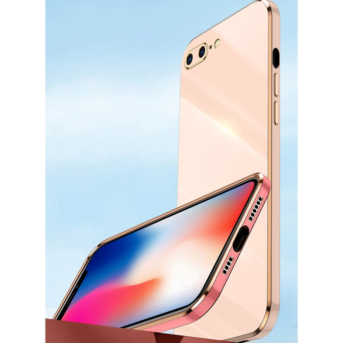 XINLI Straight 6D Plating Gold Edge TPU Estuche a prueba de golpes, For iPhone 6 / 6s, For iPhone 6 Plus / 6s Plus, For iPhone SE 2022 / SE 2020 / 8 / 7, For iPhone 11, For iPhone 11 Pro, For iPhone 11 Pro Max, For iPhone 12, For iPhone 12 mini        ...