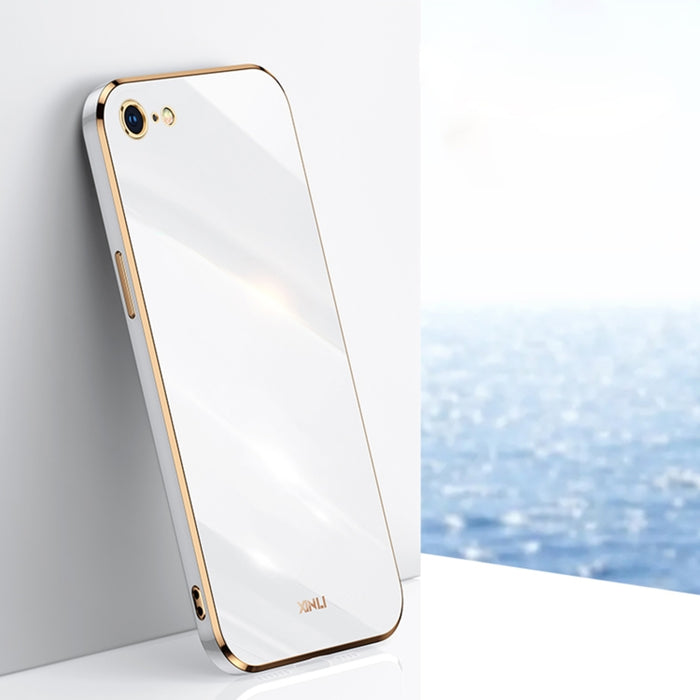 XINLI Straight 6D Plating Gold Edge TPU Estuche a prueba de golpes, For iPhone 6 / 6s, For iPhone 6 Plus / 6s Plus, For iPhone SE 2022 / SE 2020 / 8 / 7, For iPhone 11, For iPhone 11 Pro, For iPhone 11 Pro Max, For iPhone 12, For iPhone 12 mini        ...