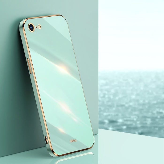 XINLI Straight 6D Plating Gold Edge TPU Estuche a prueba de golpes, For iPhone 6 / 6s, For iPhone 6 Plus / 6s Plus, For iPhone SE 2022 / SE 2020 / 8 / 7, For iPhone 11, For iPhone 11 Pro, For iPhone 11 Pro Max, For iPhone 12, For iPhone 12 mini        ...