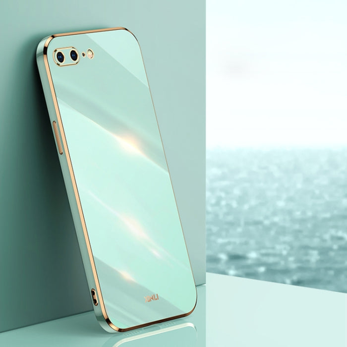 XINLI Straight 6D Plating Gold Edge TPU Estuche a prueba de golpes, For iPhone 6 / 6s, For iPhone 6 Plus / 6s Plus, For iPhone SE 2022 / SE 2020 / 8 / 7, For iPhone 11, For iPhone 11 Pro, For iPhone 11 Pro Max, For iPhone 12, For iPhone 12 mini        ...