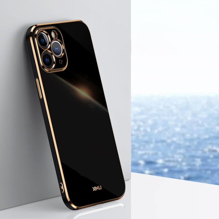 XINLI Straight 6D Plating Gold Edge TPU Estuche a prueba de golpes, For iPhone 6 / 6s, For iPhone 6 Plus / 6s Plus, For iPhone SE 2022 / SE 2020 / 8 / 7, For iPhone 11, For iPhone 11 Pro, For iPhone 11 Pro Max, For iPhone 12, For iPhone 12 mini        ...