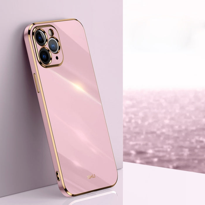 XINLI Straight 6D Plating Gold Edge TPU Estuche a prueba de golpes, For iPhone 6 / 6s, For iPhone 6 Plus / 6s Plus, For iPhone SE 2022 / SE 2020 / 8 / 7, For iPhone 11, For iPhone 11 Pro, For iPhone 11 Pro Max, For iPhone 12, For iPhone 12 mini        ...