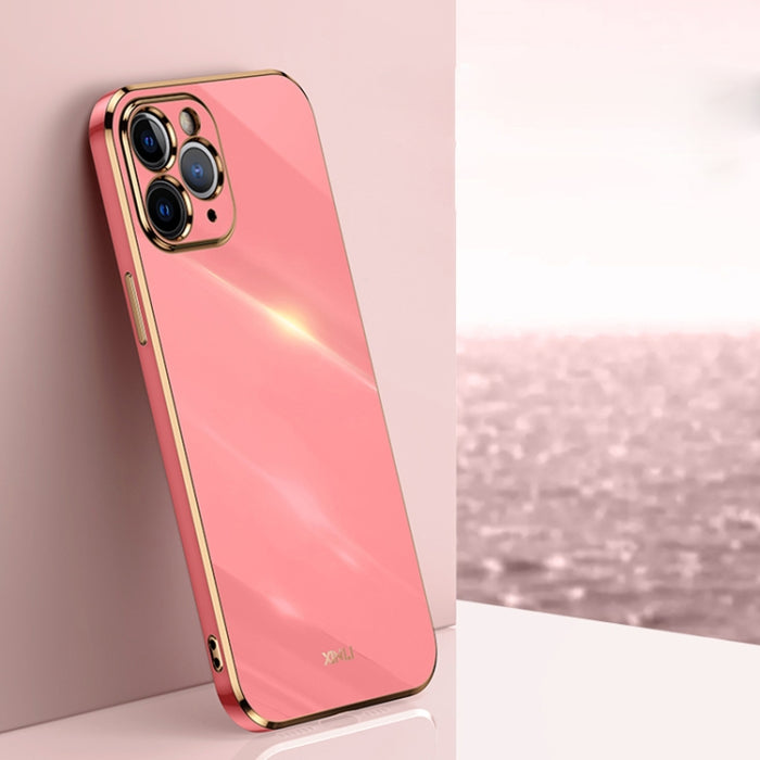 XINLI Straight 6D Plating Gold Edge TPU Estuche a prueba de golpes, For iPhone 6 / 6s, For iPhone 6 Plus / 6s Plus, For iPhone SE 2022 / SE 2020 / 8 / 7, For iPhone 11, For iPhone 11 Pro, For iPhone 11 Pro Max, For iPhone 12, For iPhone 12 mini        ...