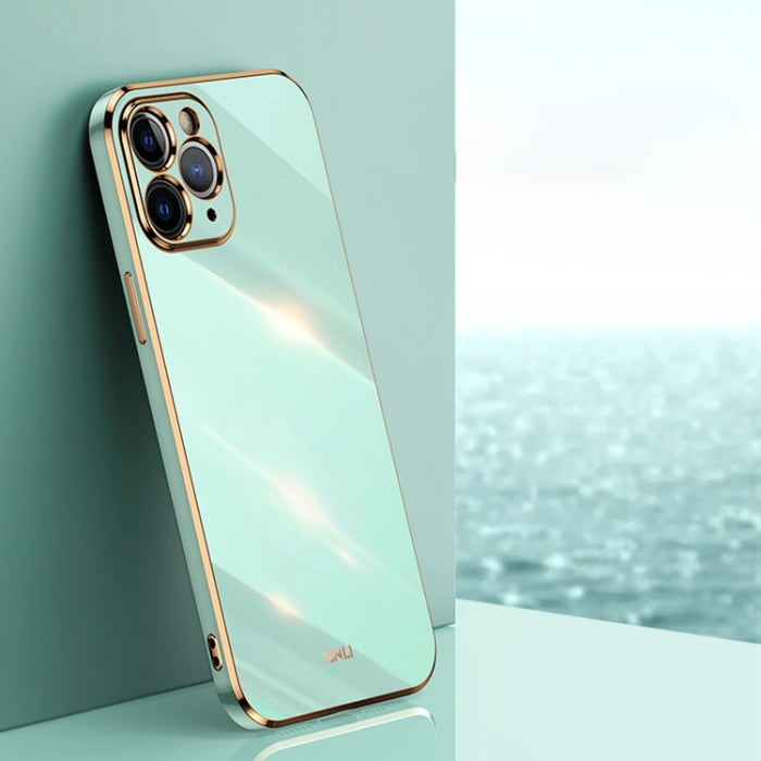 XINLI Straight 6D Plating Gold Edge TPU Estuche a prueba de golpes, For iPhone 6 / 6s, For iPhone 6 Plus / 6s Plus, For iPhone SE 2022 / SE 2020 / 8 / 7, For iPhone 11, For iPhone 11 Pro, For iPhone 11 Pro Max, For iPhone 12, For iPhone 12 mini        ...
