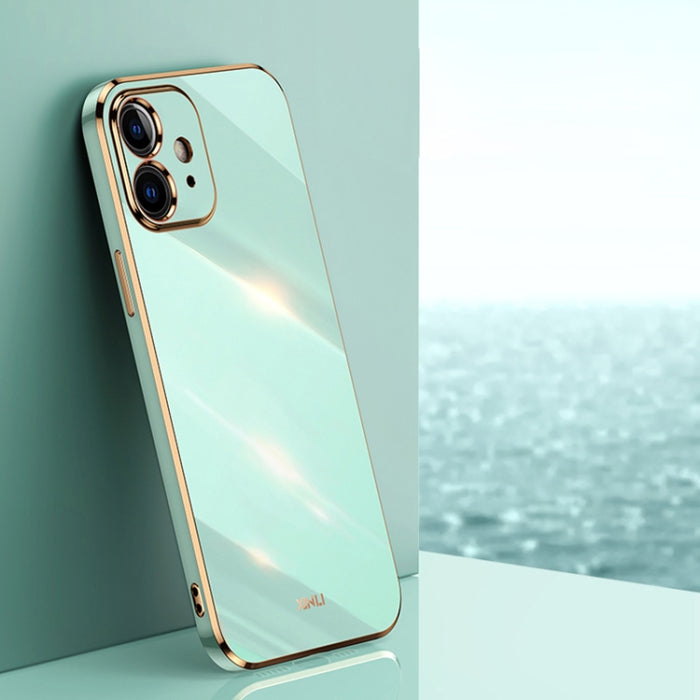 XINLI Straight 6D Plating Gold Edge TPU Estuche a prueba de golpes, For iPhone 6 / 6s, For iPhone 6 Plus / 6s Plus, For iPhone SE 2022 / SE 2020 / 8 / 7, For iPhone 11, For iPhone 11 Pro, For iPhone 11 Pro Max, For iPhone 12, For iPhone 12 mini        ...