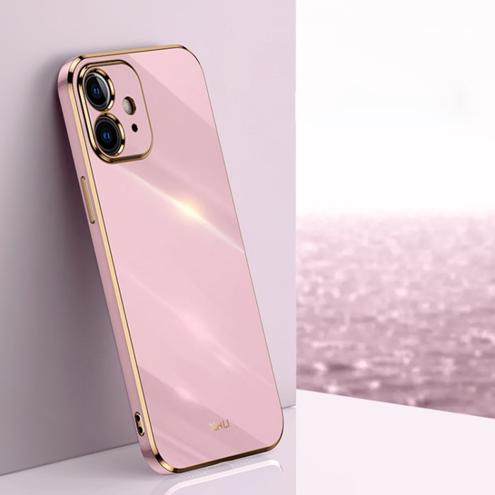 XINLI Straight 6D Plating Gold Edge TPU Estuche a prueba de golpes, For iPhone 6 / 6s, For iPhone 6 Plus / 6s Plus, For iPhone SE 2022 / SE 2020 / 8 / 7, For iPhone 11, For iPhone 11 Pro, For iPhone 11 Pro Max, For iPhone 12, For iPhone 12 mini        ...
