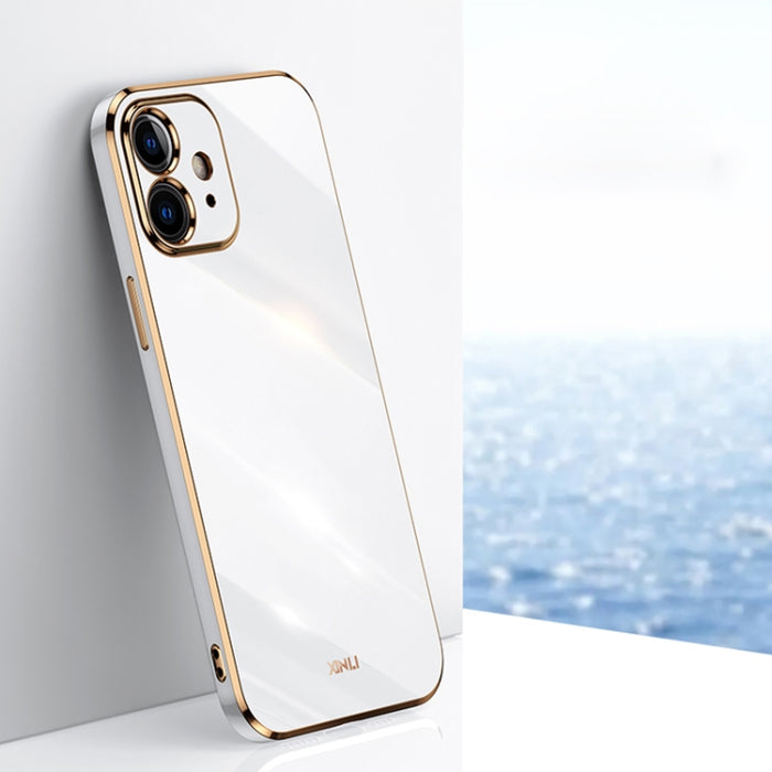 XINLI Straight 6D Plating Gold Edge TPU Estuche a prueba de golpes, For iPhone 6 / 6s, For iPhone 6 Plus / 6s Plus, For iPhone SE 2022 / SE 2020 / 8 / 7, For iPhone 11, For iPhone 11 Pro, For iPhone 11 Pro Max, For iPhone 12, For iPhone 12 mini        ...