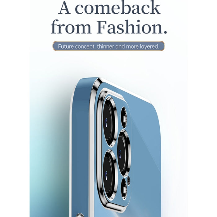 XINLI Straight 6D Plating Gold Edge TPU Estuche a prueba de golpes