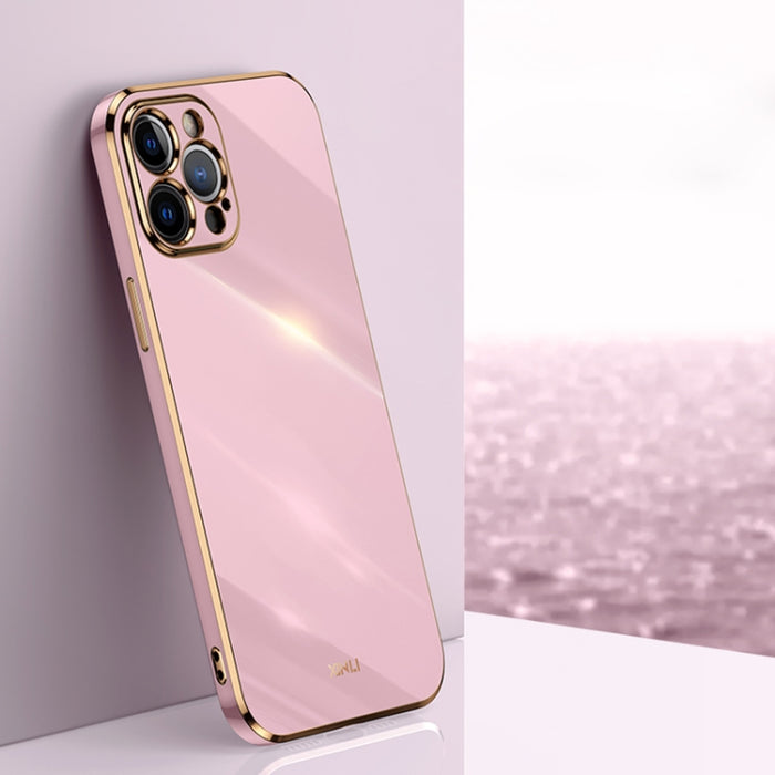 XINLI Straight 6D Plating Gold Edge TPU Estuche a prueba de golpes, For iPhone 6 / 6s, For iPhone 6 Plus / 6s Plus, For iPhone SE 2022 / SE 2020 / 8 / 7, For iPhone 11, For iPhone 11 Pro, For iPhone 11 Pro Max, For iPhone 12, For iPhone 12 mini        ...