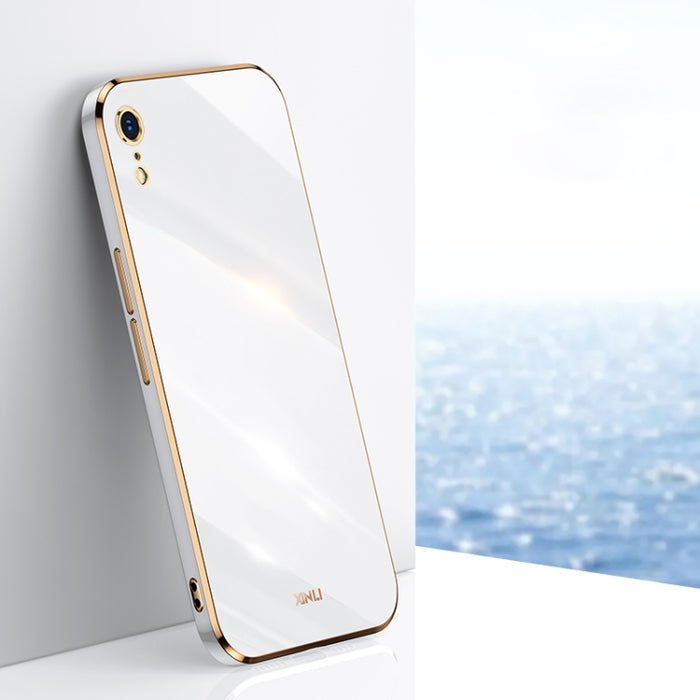 XINLI Straight 6D Plating Gold Edge TPU Estuche a prueba de golpes, For iPhone 6 / 6s, For iPhone 6 Plus / 6s Plus, For iPhone SE 2022 / SE 2020 / 8 / 7, For iPhone 11, For iPhone 11 Pro, For iPhone 11 Pro Max, For iPhone 12, For iPhone 12 mini        ...