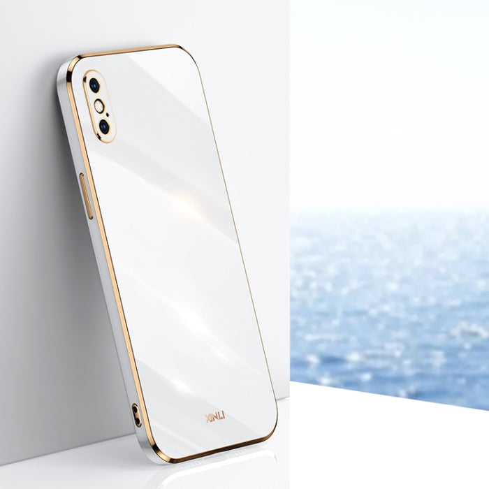 XINLI Straight 6D Plating Gold Edge TPU Estuche a prueba de golpes, For iPhone 6 / 6s, For iPhone 6 Plus / 6s Plus, For iPhone SE 2022 / SE 2020 / 8 / 7, For iPhone 11, For iPhone 11 Pro, For iPhone 11 Pro Max, For iPhone 12, For iPhone 12 mini        ...