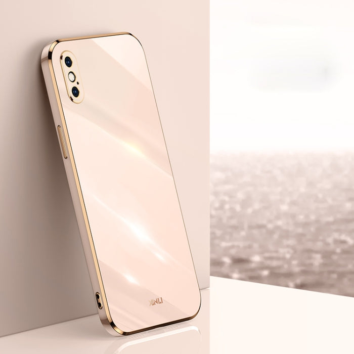 XINLI Straight 6D Plating Gold Edge TPU Estuche a prueba de golpes, For iPhone 6 / 6s, For iPhone 6 Plus / 6s Plus, For iPhone SE 2022 / SE 2020 / 8 / 7, For iPhone 11, For iPhone 11 Pro, For iPhone 11 Pro Max, For iPhone 12, For iPhone 12 mini        ...