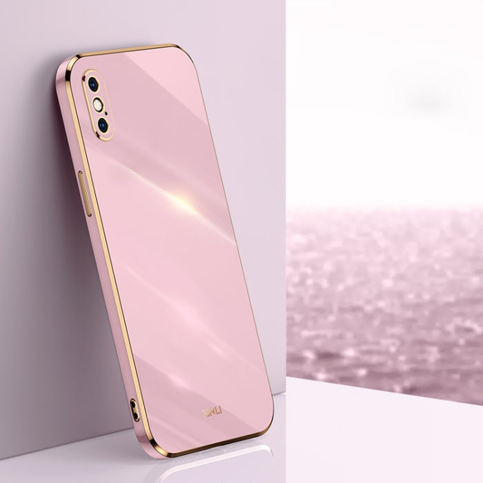 XINLI Straight 6D Plating Gold Edge TPU Estuche a prueba de golpes, For iPhone 6 / 6s, For iPhone 6 Plus / 6s Plus, For iPhone SE 2022 / SE 2020 / 8 / 7, For iPhone 11, For iPhone 11 Pro, For iPhone 11 Pro Max, For iPhone 12, For iPhone 12 mini        ...