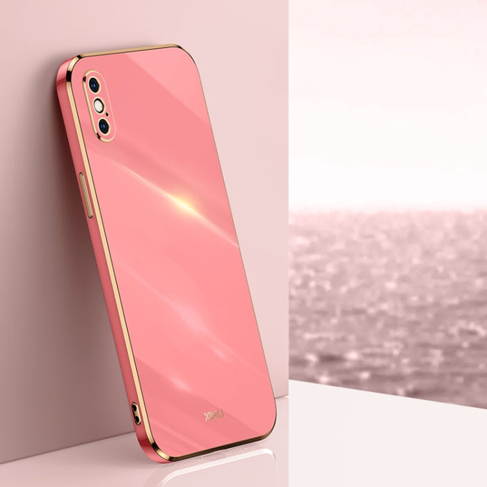 XINLI Straight 6D Plating Gold Edge TPU Estuche a prueba de golpes, For iPhone 6 / 6s, For iPhone 6 Plus / 6s Plus, For iPhone SE 2022 / SE 2020 / 8 / 7, For iPhone 11, For iPhone 11 Pro, For iPhone 11 Pro Max, For iPhone 12, For iPhone 12 mini        ...