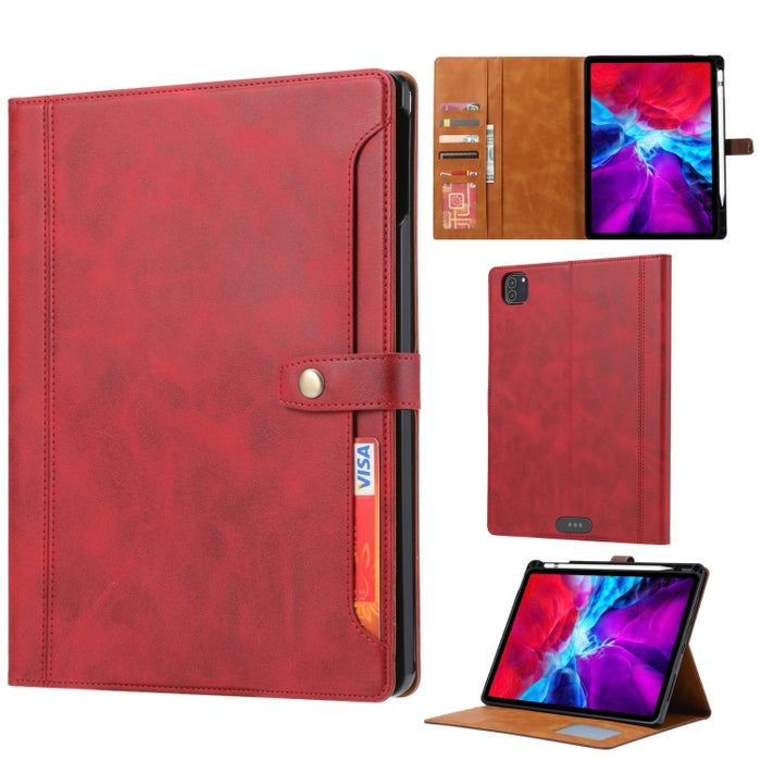 Estuche de cuero con tapa horizontal y cierre doble con textura de becerro con marco de fotos y soporte y ranuras para tarjetas y billetera