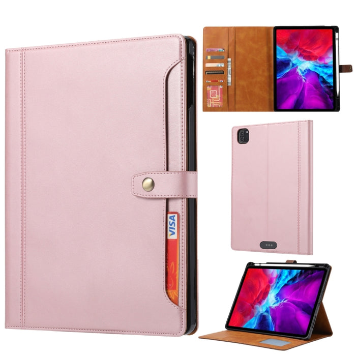 Estuche de cuero con tapa horizontal y cierre doble con textura de becerro con marco de fotos y soporte y ranuras para tarjetas y billetera