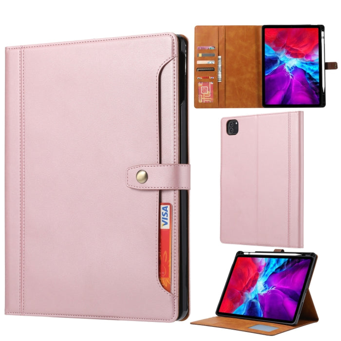 Estuche de cuero con tapa horizontal y cierre doble con textura de becerro con marco de fotos y soporte y ranuras para tarjetas y billetera